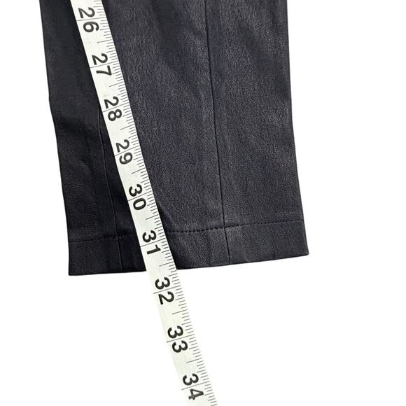 Tory Burch Ally Leather Pants Small Blue Slim Modern Classic Chic City Night Out - Picture 8 of 12